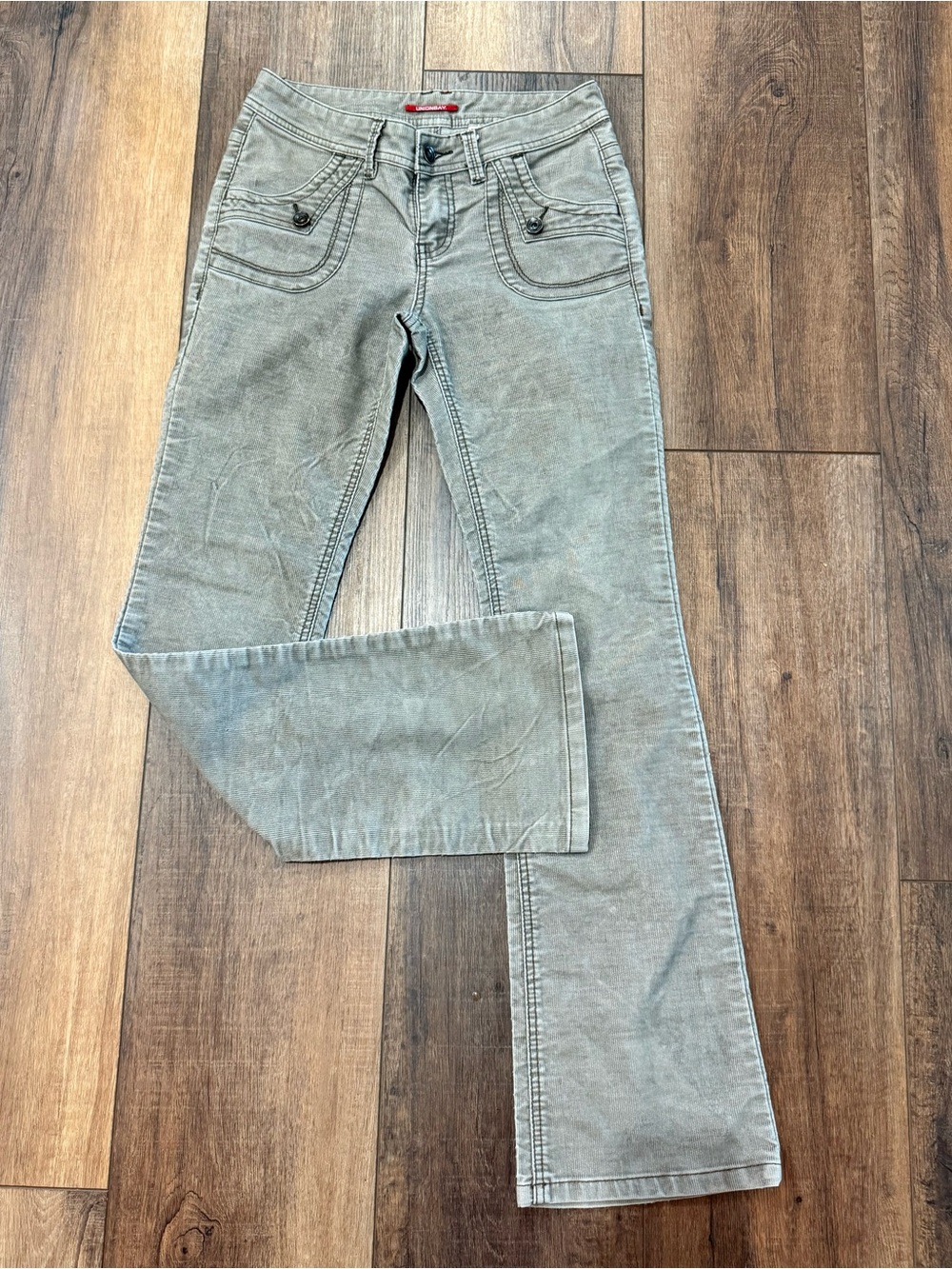 Y2K Unionbay Gray Corduroy Pants Size 5